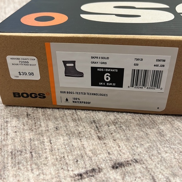 Bogs SKIPPER II SOLID gray rain boots - Picture 9 of 14